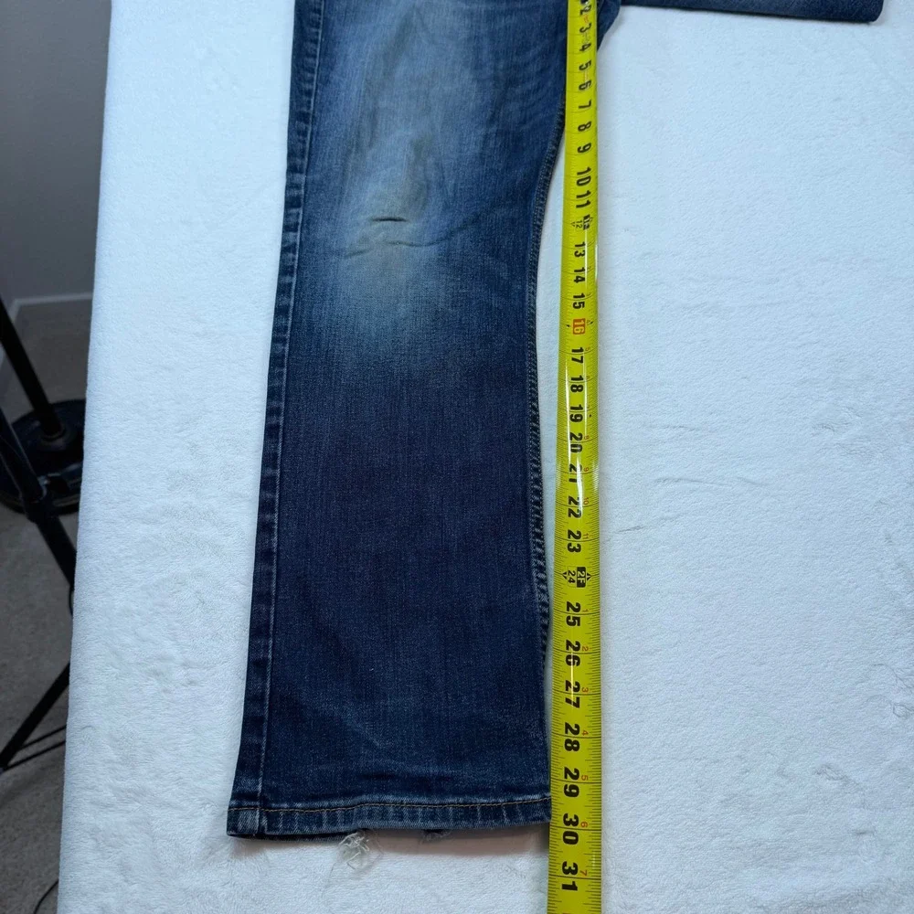 Levis 511 Slim Fit Jeans Mens 36x32‎ Blue Good Dark Wash Distressed 04511-1390